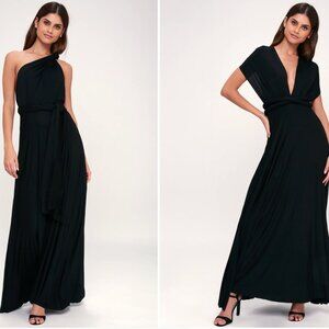 12 WAYS TO STYLE: Tricks of the Trade Black Maxi Dress
